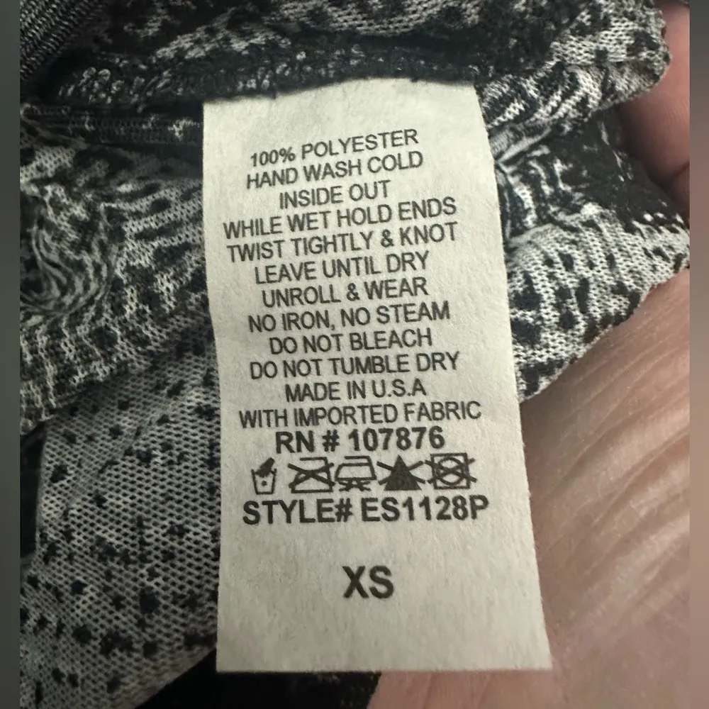 Comfy USA Crinkle Lagenlook Dress Size XS Semi Sheer Mesh Midi Black / Gray NWT - Image 6