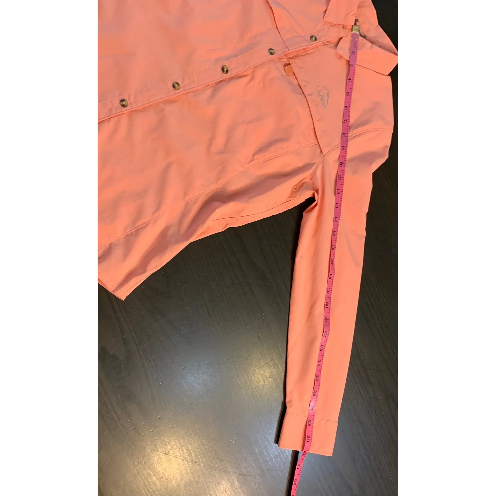 L.L. Bean Women's Coral UPF 50 Plus Sun Protection Long Sleeve Shirt Small Orange - Image 15
