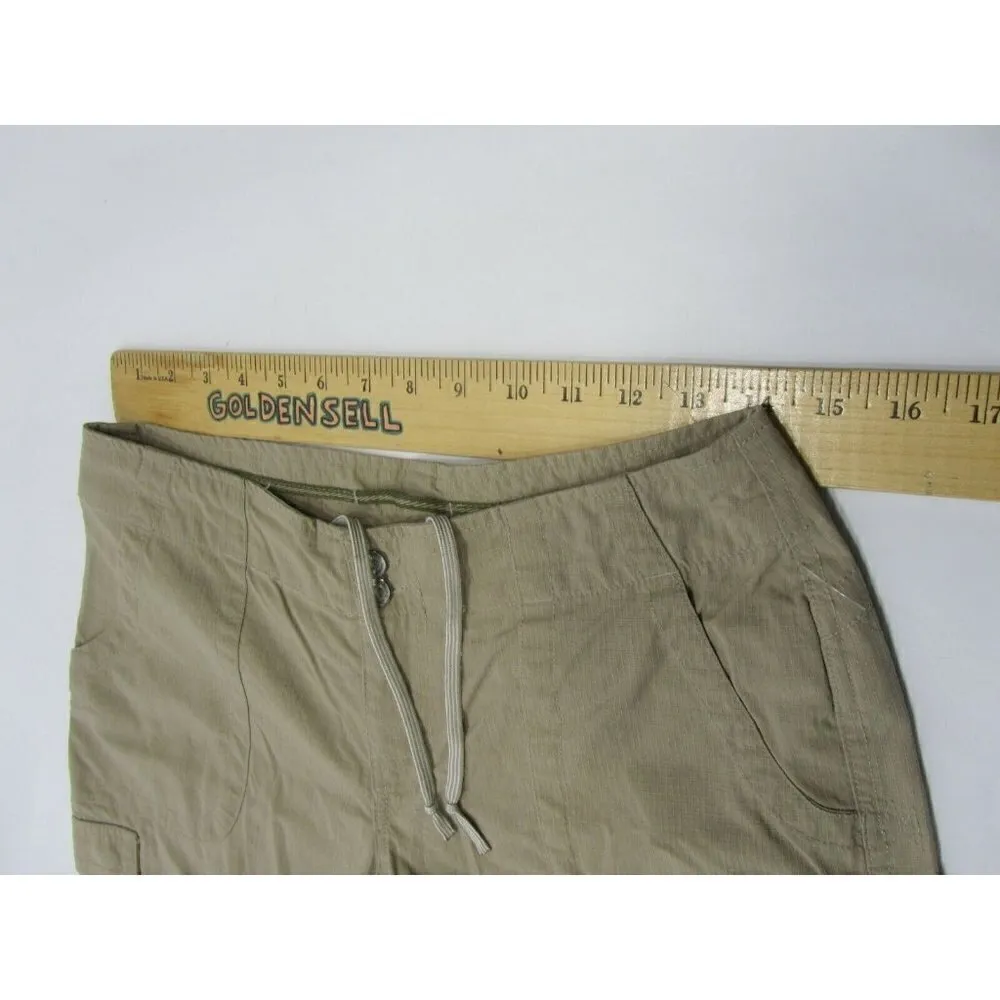 The North Face Khaki‎ Drawstring Low Rise Cropped Pants 4 Beige Ripstop Cargo - Image 7