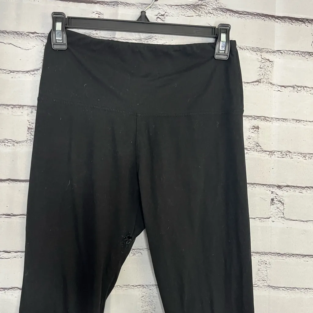 Classic Black High Waisted Stretch Leggings Yoga Pants SZ 28 Maternity Y2K - Image 5