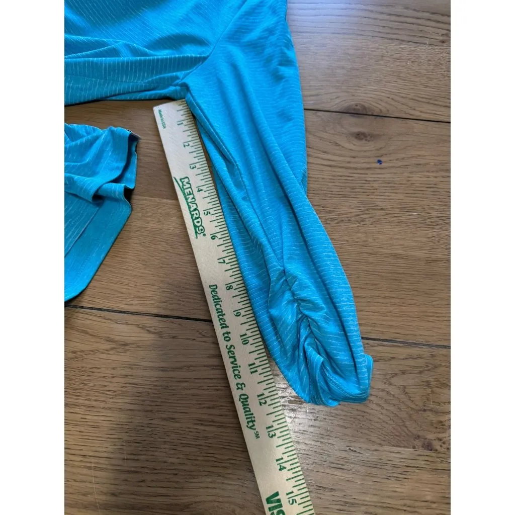 Eddie Bauer Women Long‎ Sleeve V-Neck Stretch Ruched Shirt Sz Medium Lightweight - Image 7