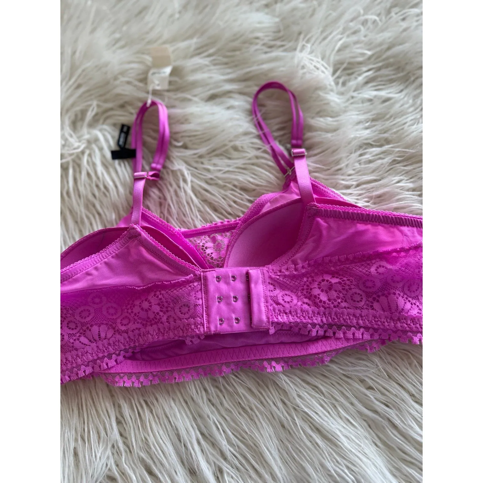 Aerie Real Power Wireless Push Up Joy Convertible Lace Bra Pink Tropics Size 36C - Image 8