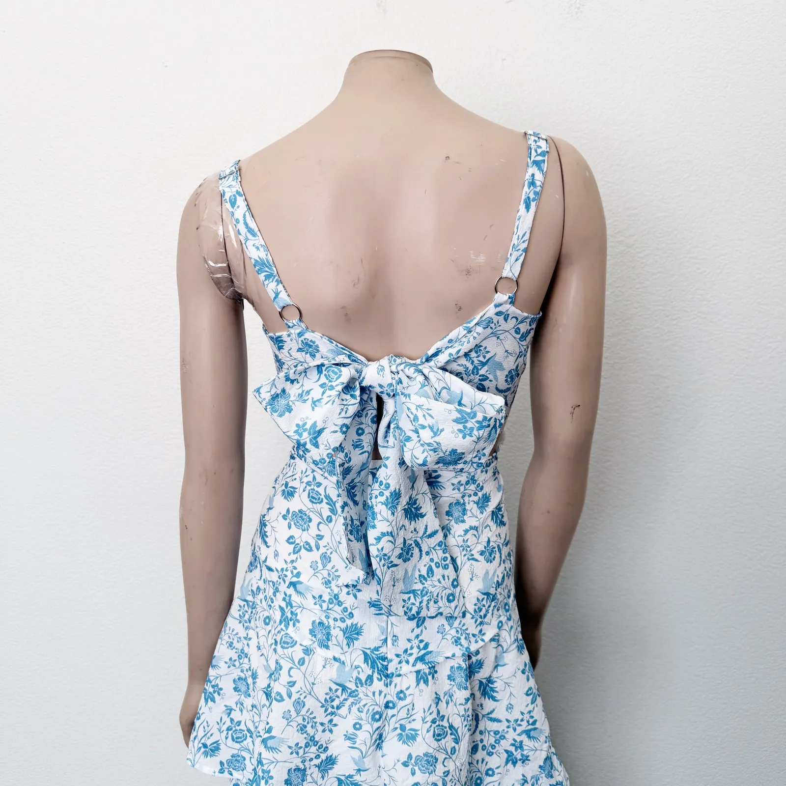 [Hello Molly] Full of Fun Blue Floral Print Tiered Ruffle Maxi Dress NWT Size 10 - Image 5