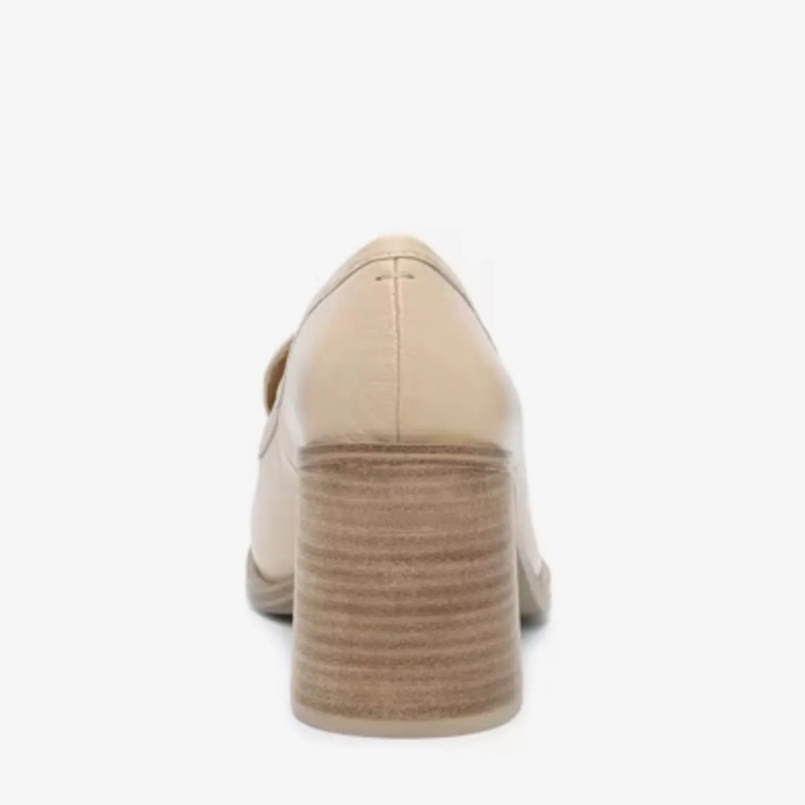 Crown Vintage Caitlun Pump Leather Cream Block Heel Loafers Size 10 Preppy - Image 3