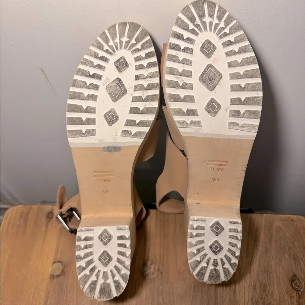 Toms Phoebe Slingback Clog Sandal in Honey Vegan Leather size 9 - Image 7