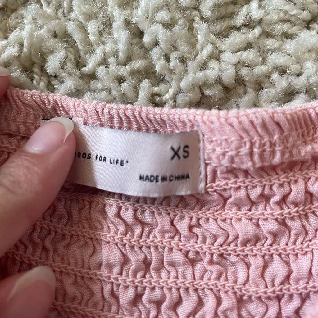 Kohl's Pink Puff Sleeve Smocked Blouse - Image 5