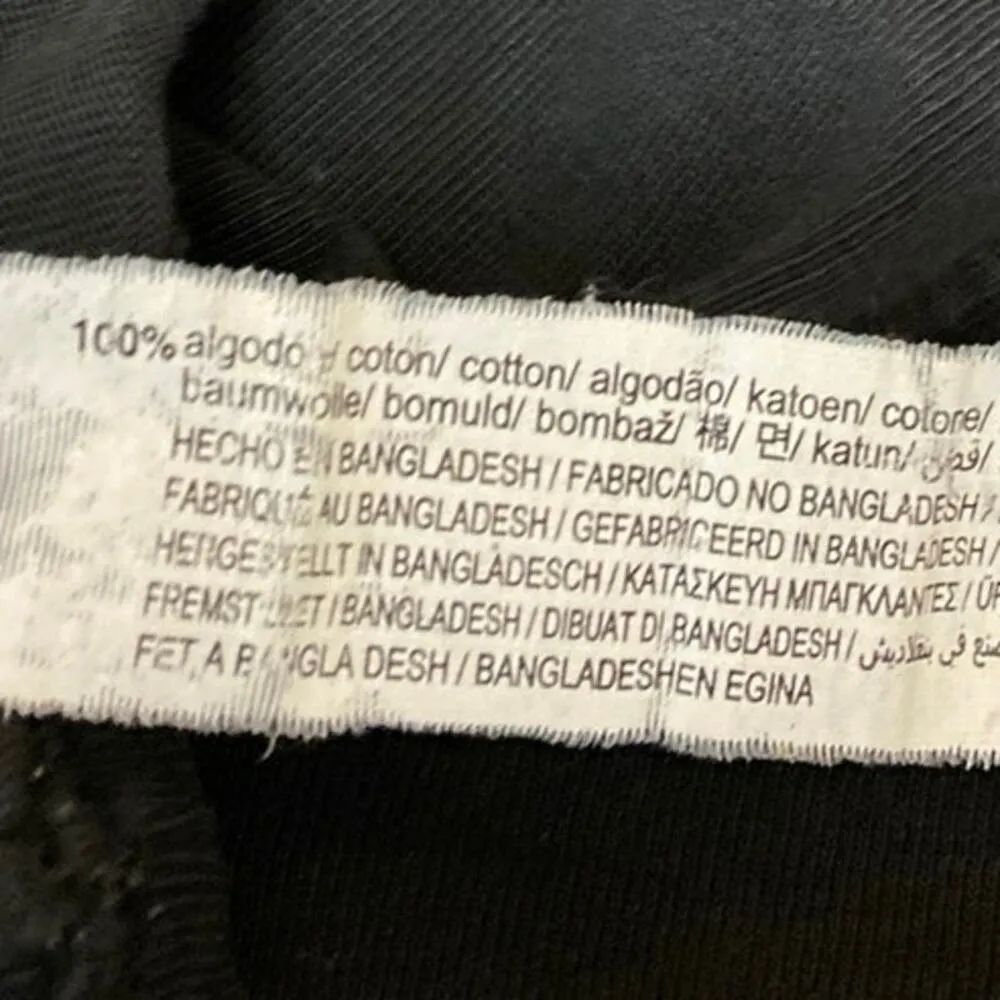 Zara Black Short Sleeve Crew Neck Knit Cotton Cropped T Shirt Tee Top Size M - Image 4