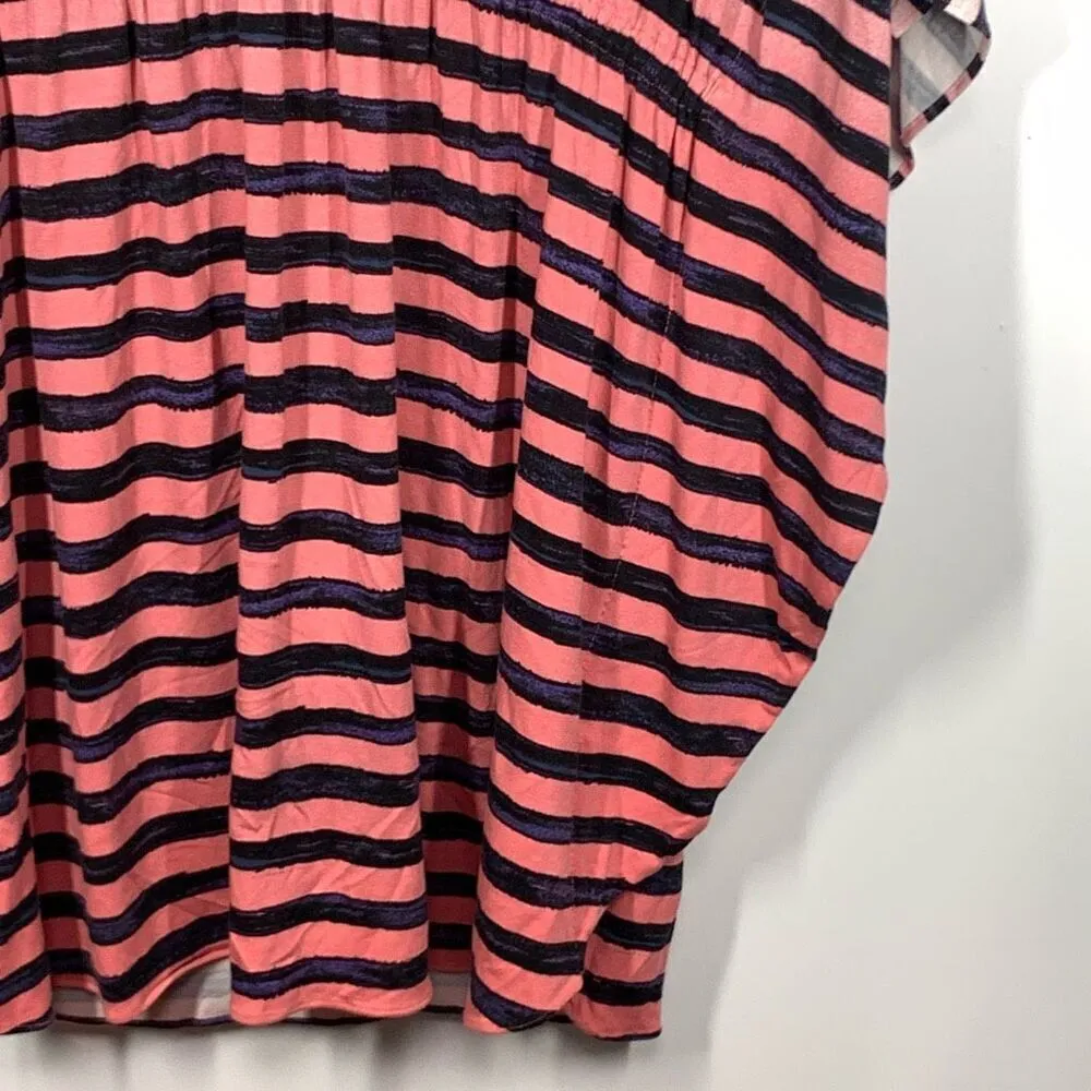 Soma Women's Batwing Striped Ombre Lounge Nightgown Multicolor Size Small - Image 5