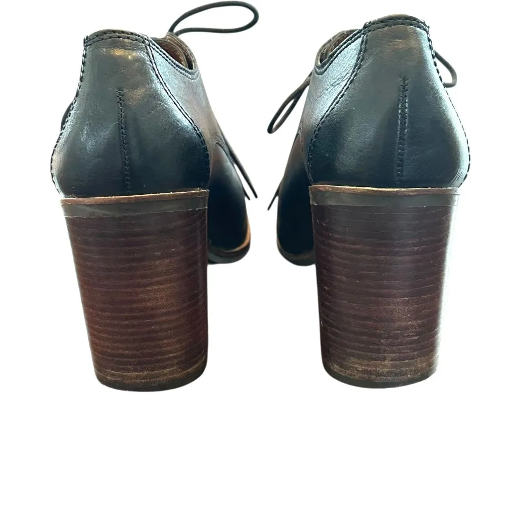 Lucky Brand Black Leather Maisie Oxford Heeled Shoes Pumps Women’s Size 8.5 - Image 7