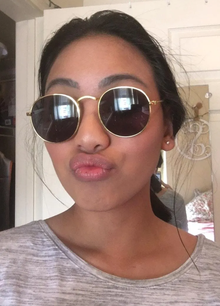 Circular Frame Sunglasses Black - Image 2