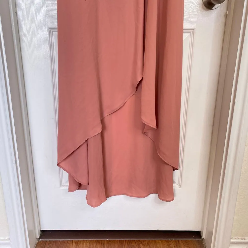 SHOW ME YOUR MUMU Sophia Wrap Dress Size Small Bridesmaid Maxi Rustic Mauve Pink - Image 6