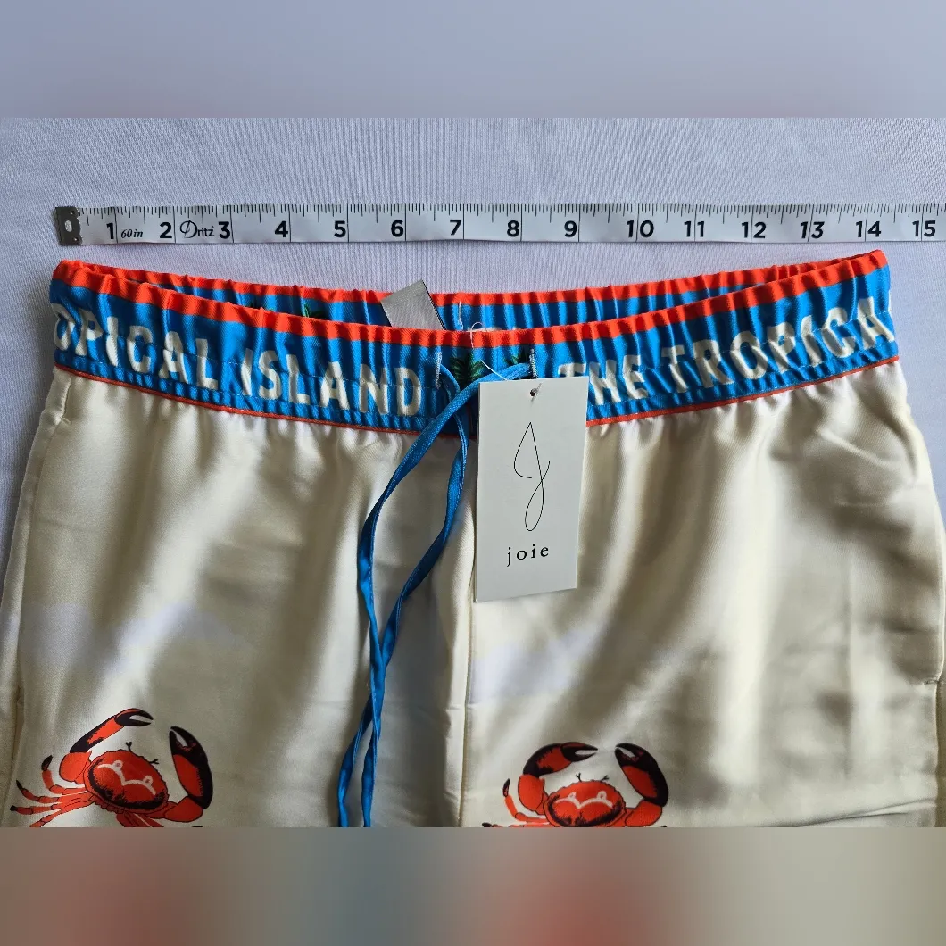 joie Vibrant Tropical‎ Print Beach Pants Size S/P Red - Image 10