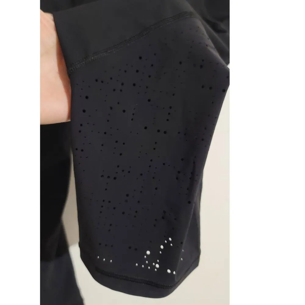 Lululemon Water Bound Crop Leggings Black Apex Stripe Printed Black Dune 10 - Image 7