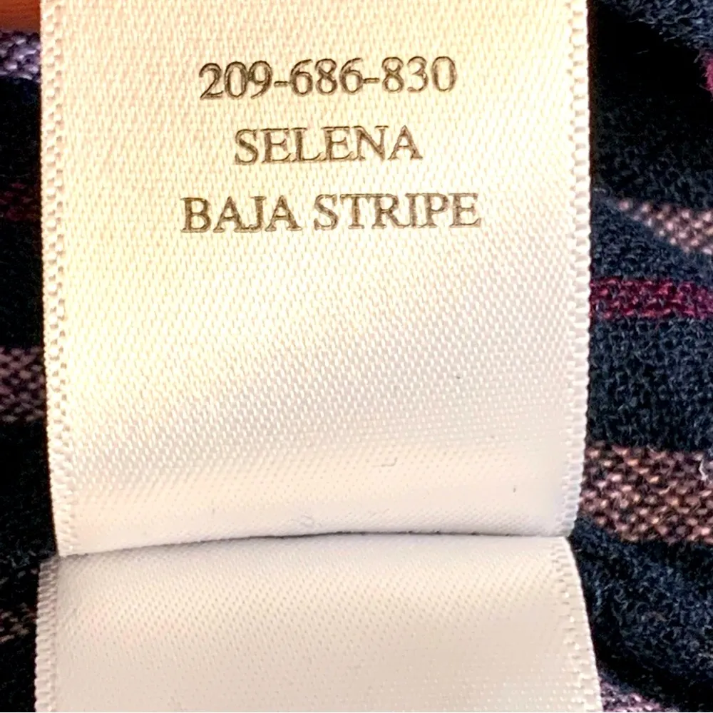 Selena Baja Stripe Pullover Shirt Size Small - Image 12