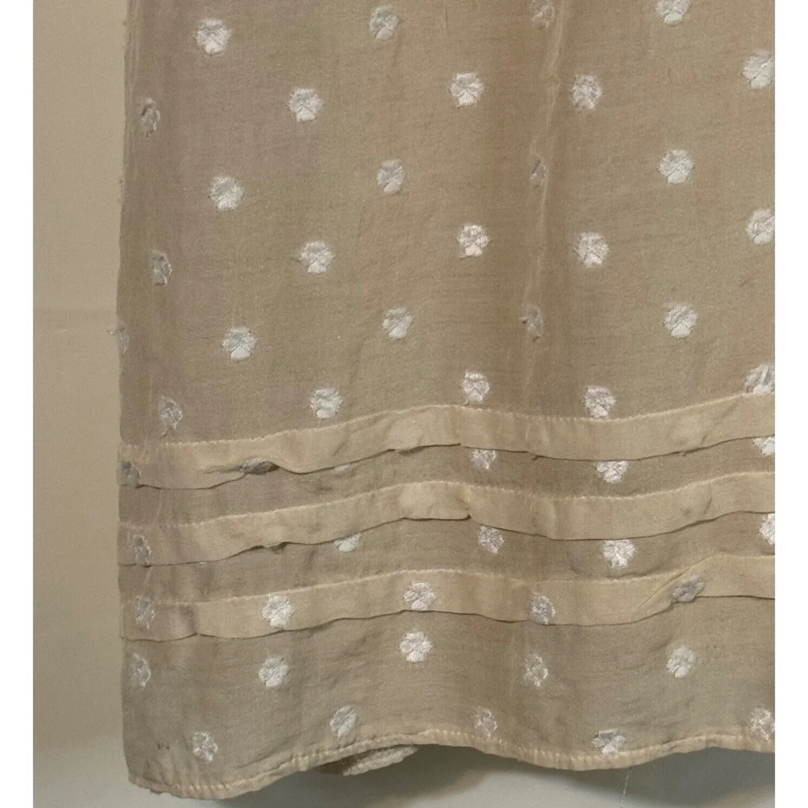 See By Chloe White Polka Dot Cotton Silk Dress V-Neck Cottagecore Chic Size 4 - Image 6