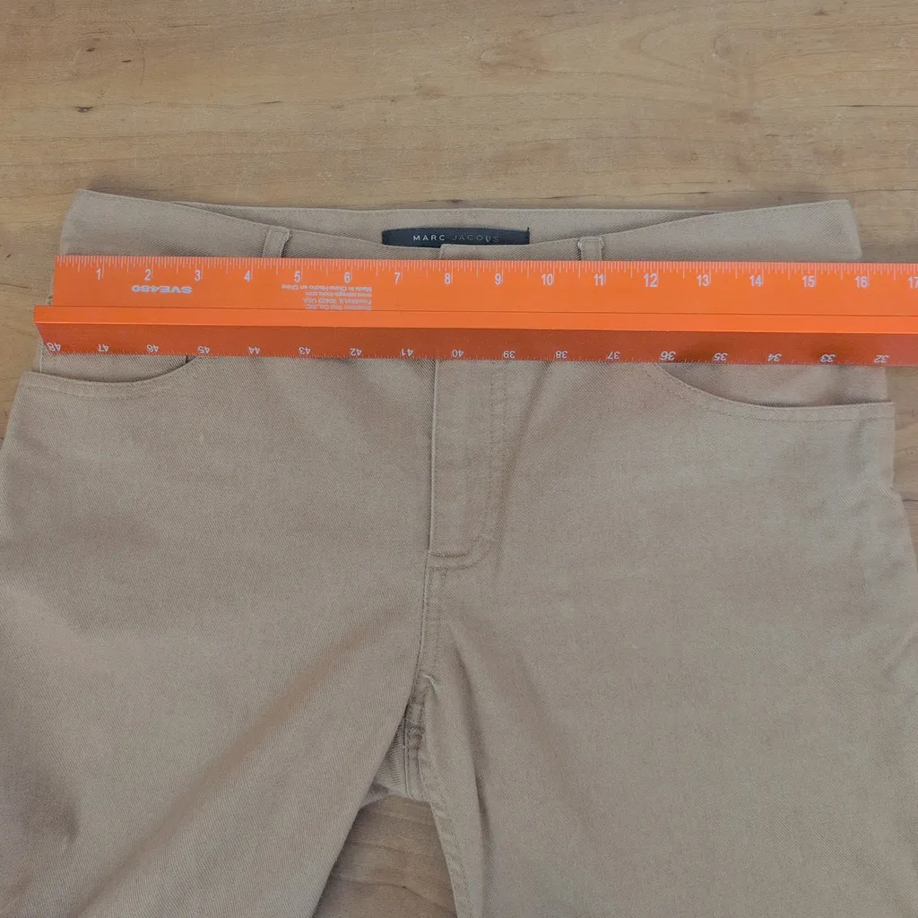 Ladies' Marc Jacobs Brown Twill Pants with side stripe Size 8 - Image 4