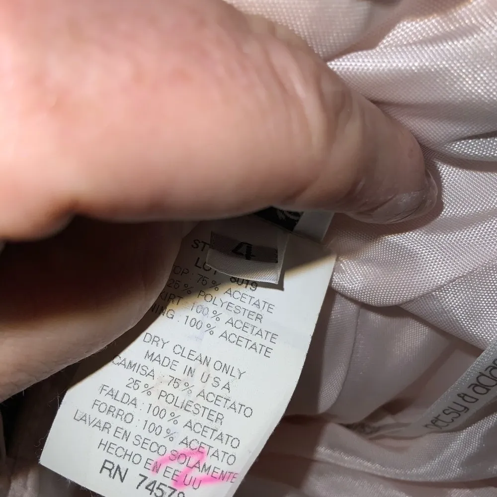 VTG Cache Pink Floral Corset Lace Up Back Chiffon Satin Tulle Formal Prom Gown 4 - Image 12