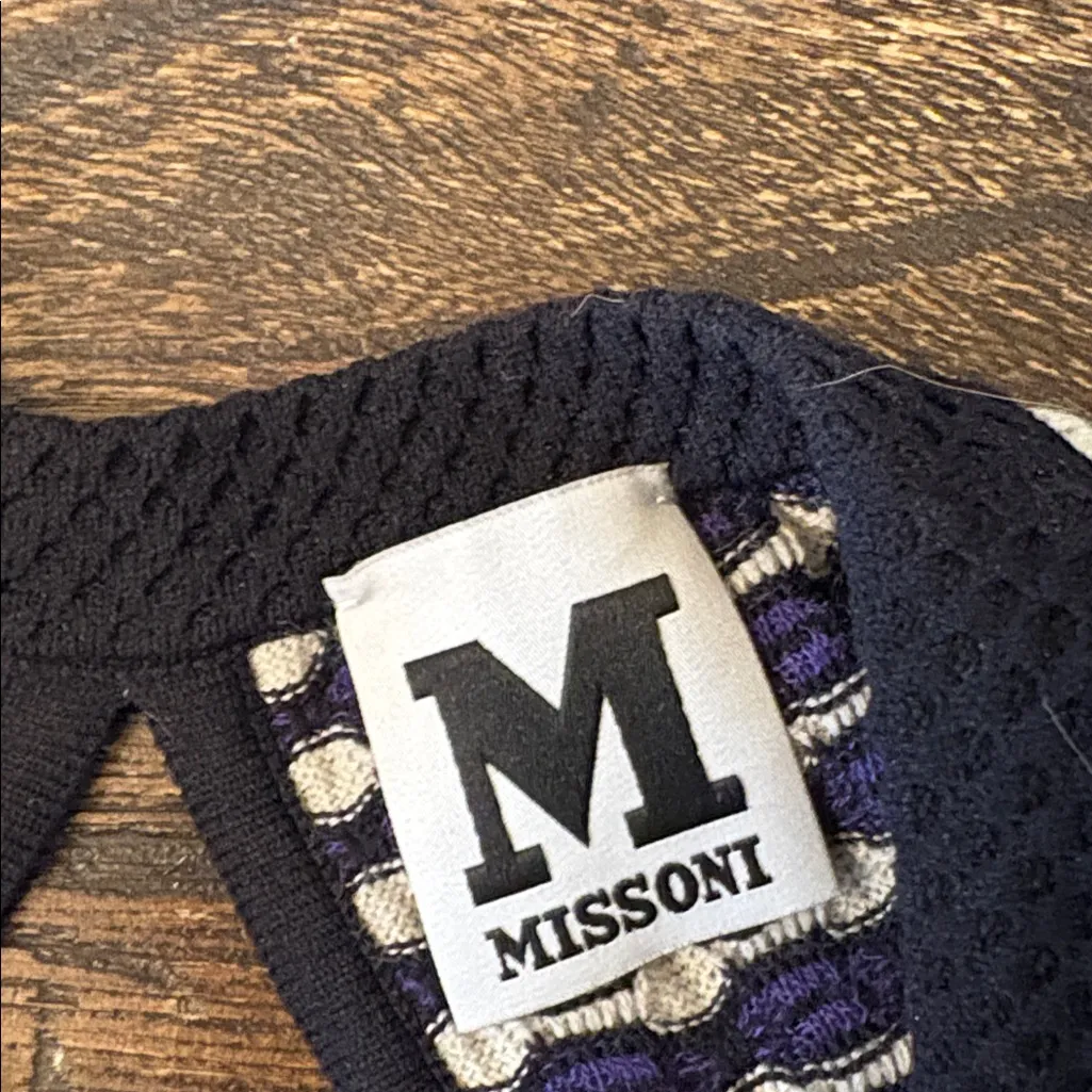 M Missoni Multicolor Paneled Knit Sleeveless Mini Dress Size 48 US XXL - Image 6