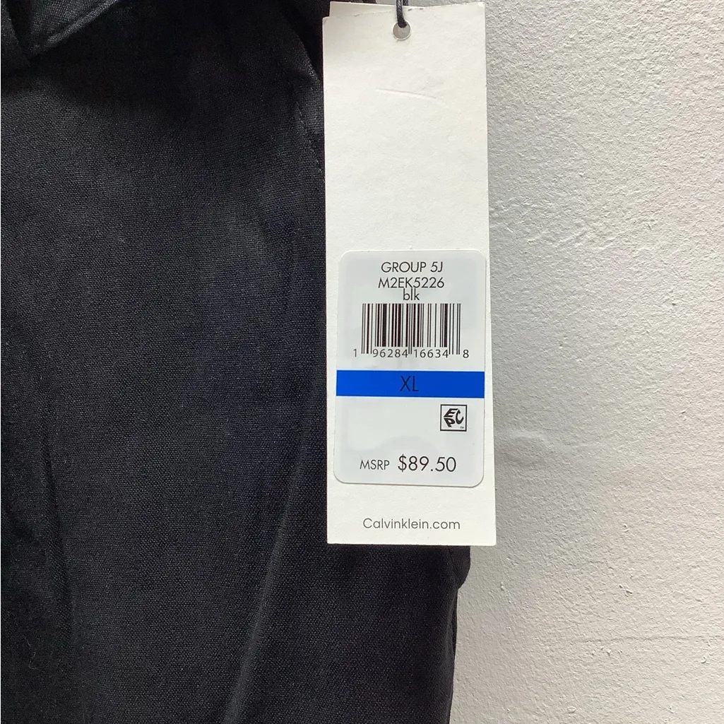 Calvin Klein Size XL Black Belted Dress Pants. New With Tags. - Image 2
