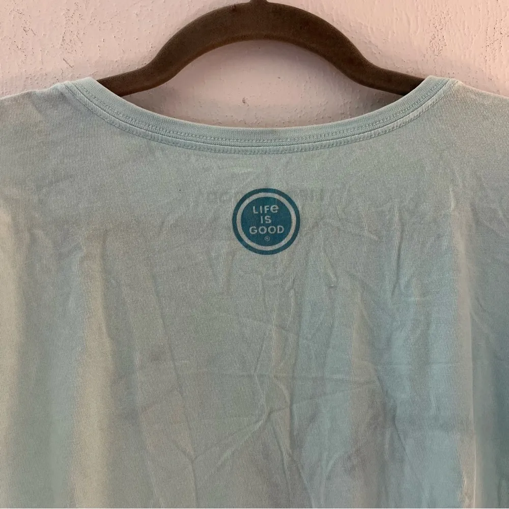 Life is Good Top Short Sleeve Crusher Tee We Be Clubbin’ Bermuda Blue Sz M GUC - Image 8