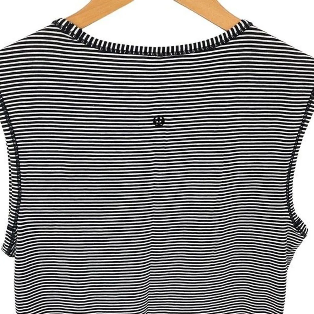 Lululemon Breeze By Tunic Mini Pop Stripe‎ Black White Size 4 NWT - Image 7