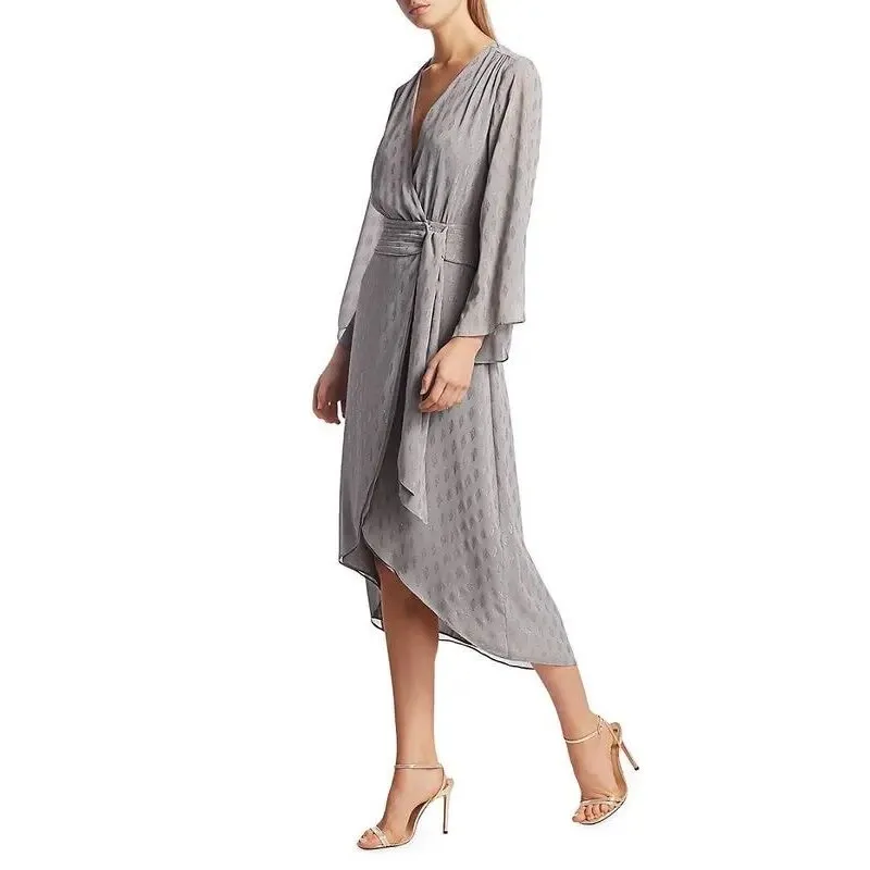 RAMY BROOK Julie Diamond Faux Wrap Midi Dress Size 2 New with Tags‎ - Image 4
