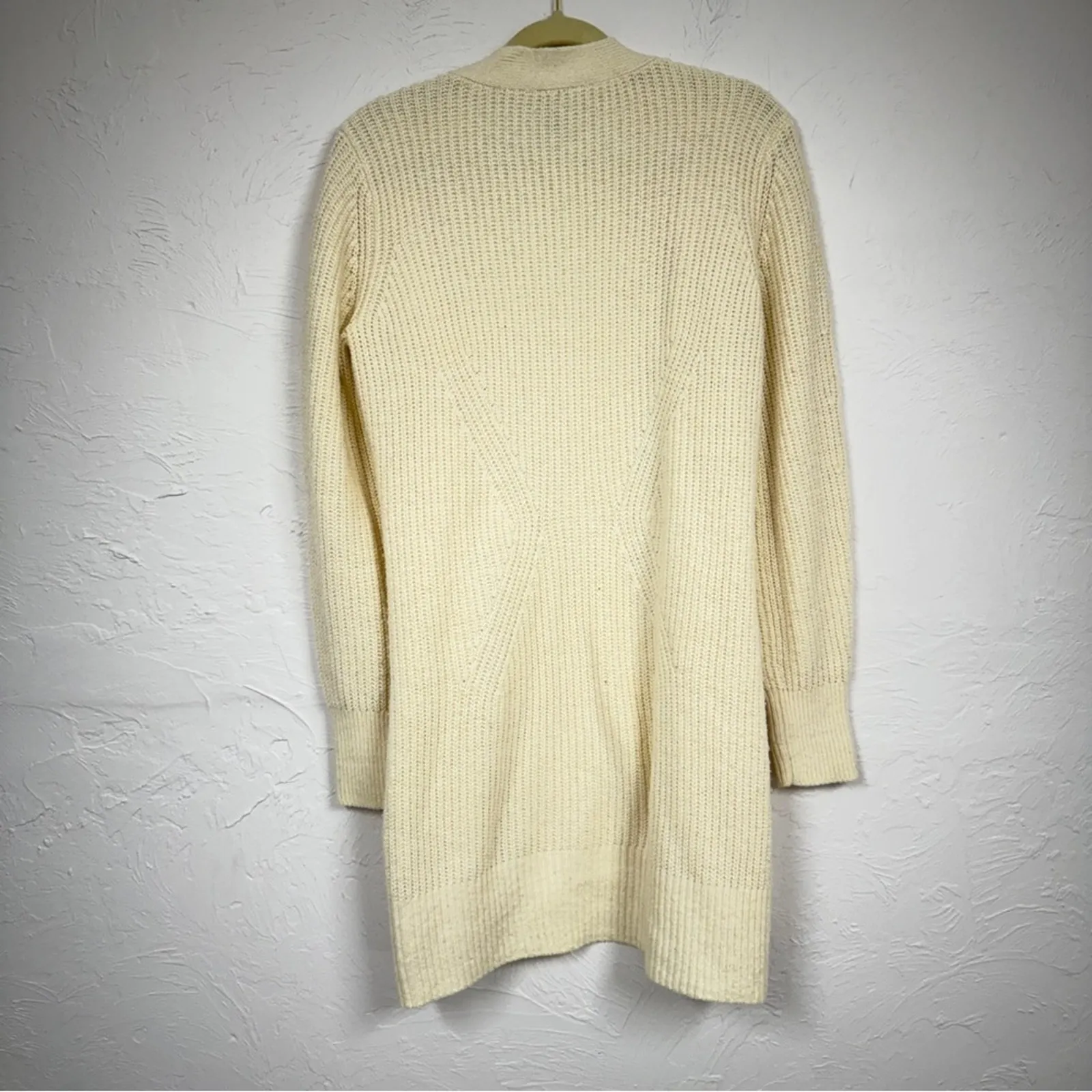 Cabi Cream Chunky Knit Cardigan Sweater Women S Duster Long Line Preppy Academia - Image 5