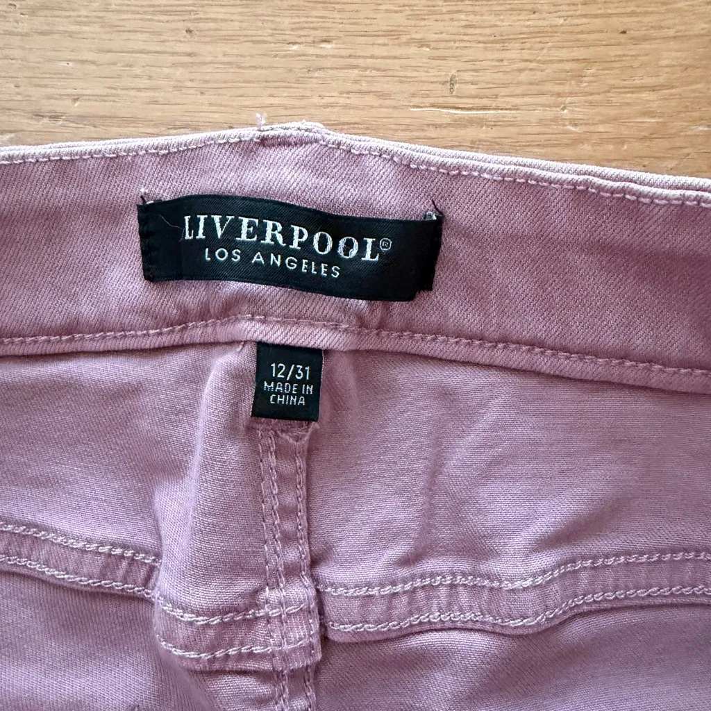 NWT Liverpool The Gia Glider Crop Mauve Pink Jeans Size 12/31 NEW - Image 7