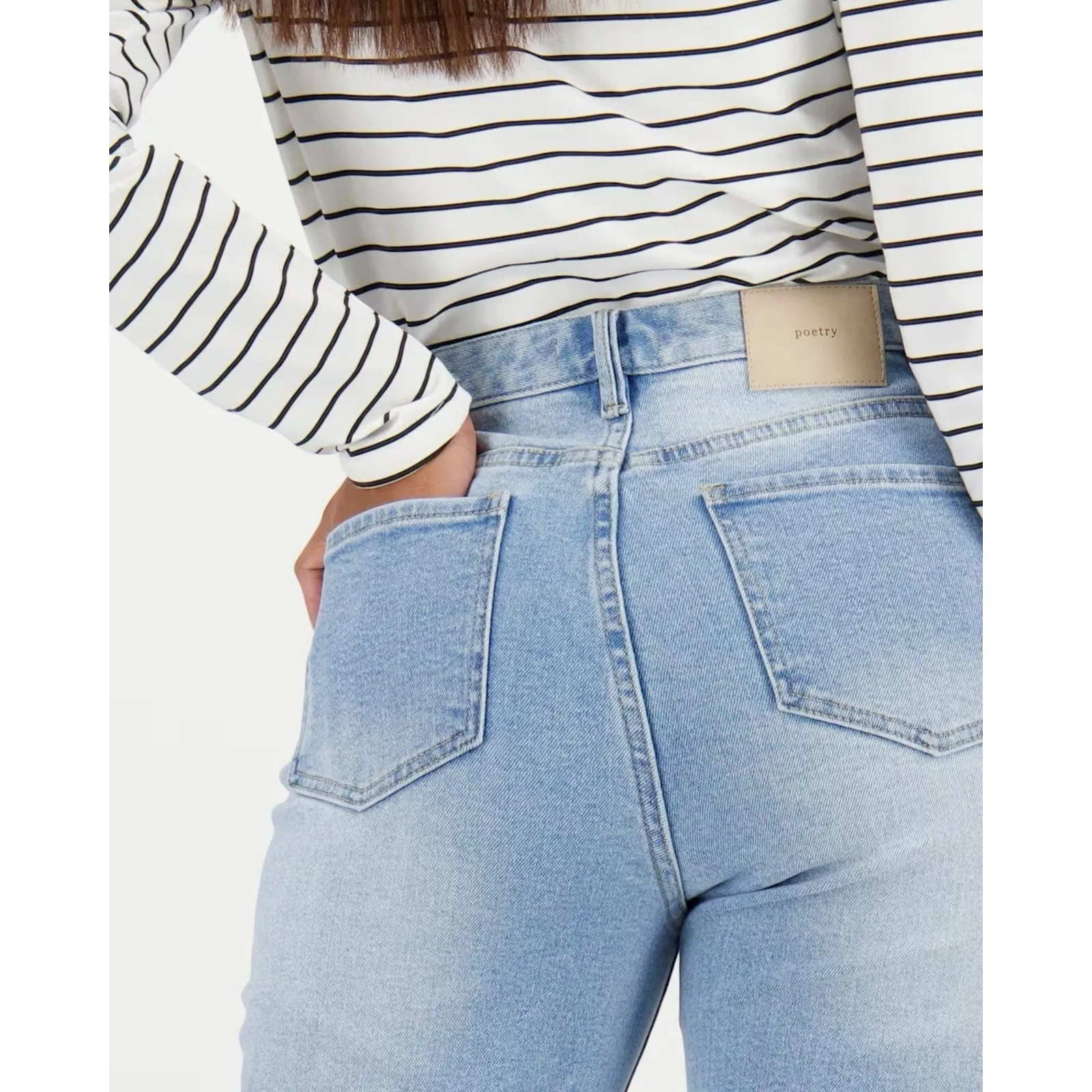 Poetry Dylan High Rise Straight Jeans Light Wash Ankle Capsole Womens UK 12 US 8 - Image 2