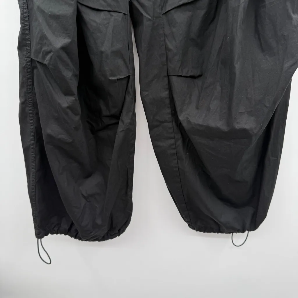 Favorite Daughter Black High Rise Cropped‎ Wide Leg Cargo Pants Sz L Size L - Image 3