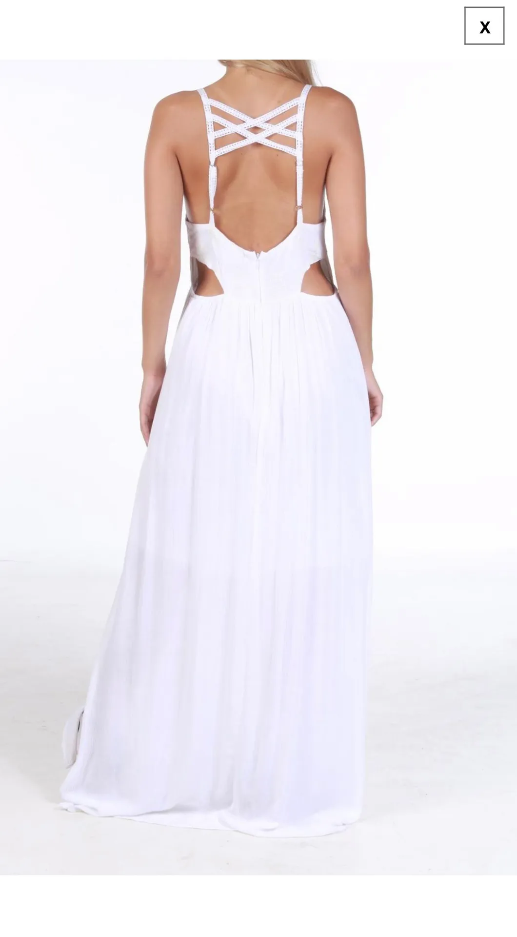 LA Made Mara Embroidery Maxi Dress - Image 3