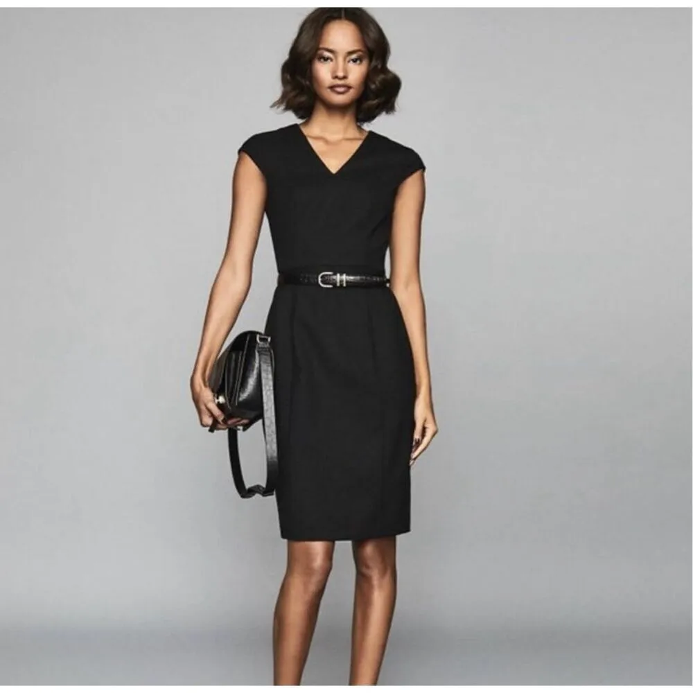 Reiss Abbi Fay shift dress black size 8 excellent condition - Image 8