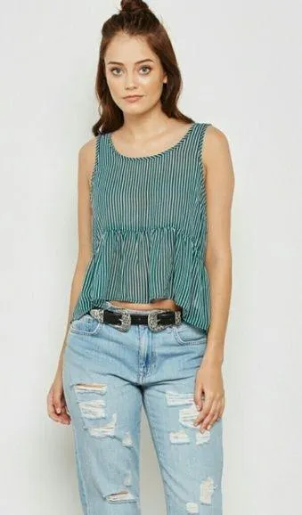 Forever 21 NWT Striped Peplum Top - Image 2
