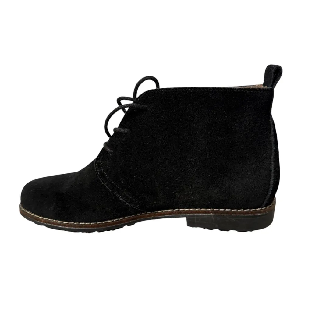 White Mountain auburn black suede booties women's size 6M - Image 3