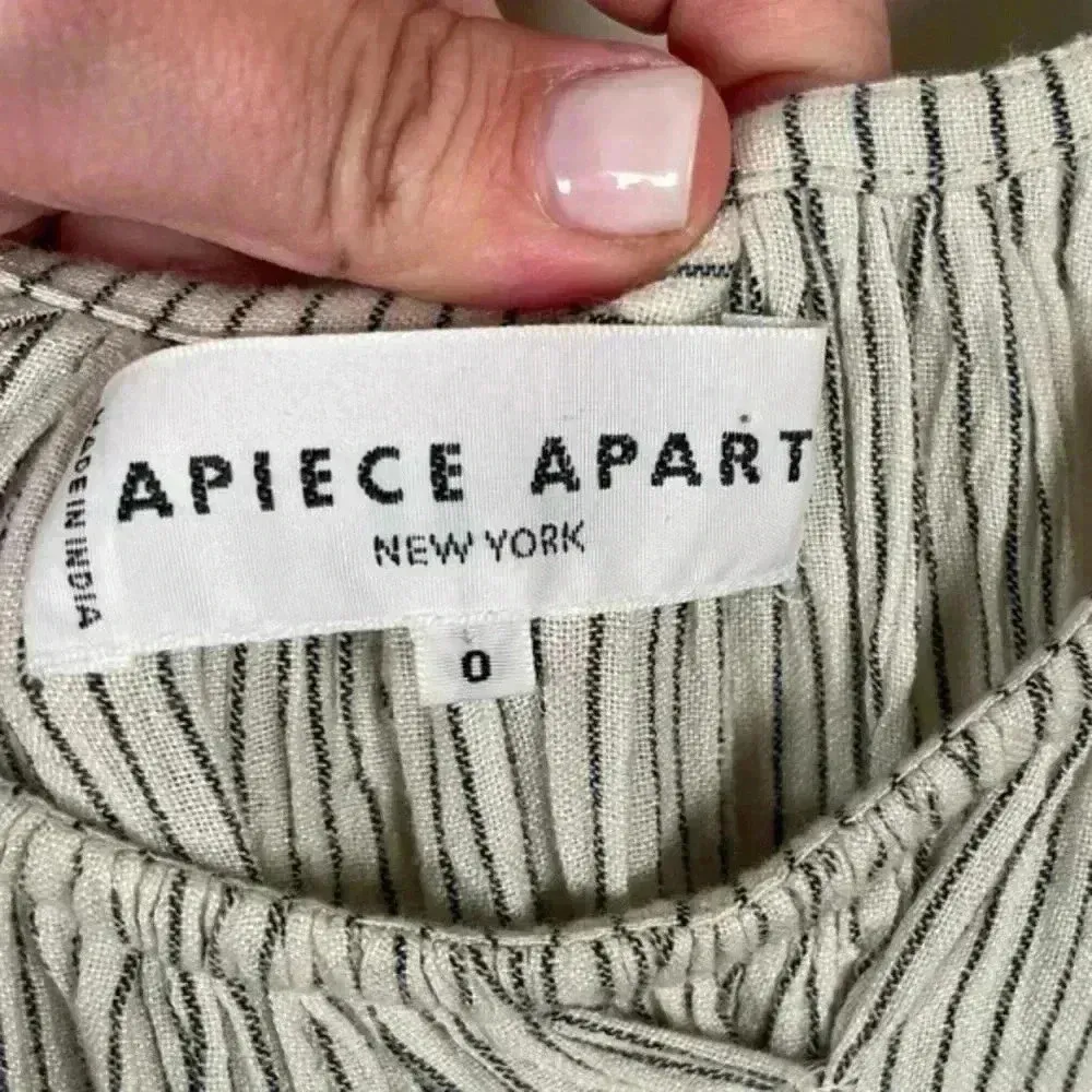 Apiece‎ Apart White And Black Striped Camelia Jumpsuit - Image 8