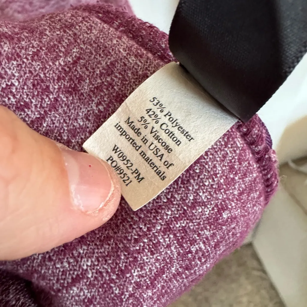 Betabrand mauve purple cowl neck pullover size large - Image 5