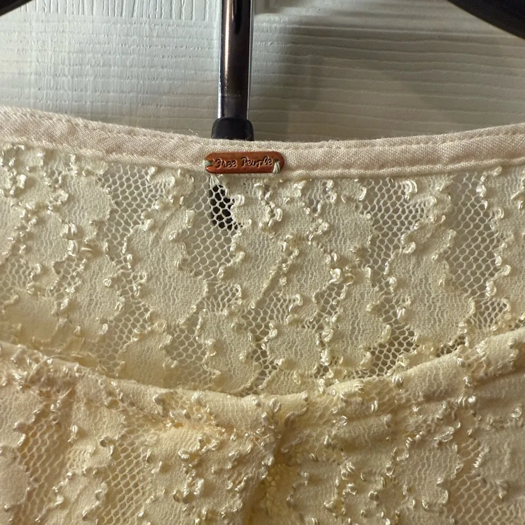 Free People Cream Lace Dress - Image 2