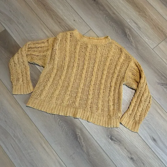 American Eagle Outfitters Mustard/Gold Sweater - Image 2