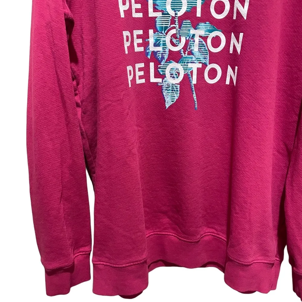 Peloton Everyday Oversized Crewneck Sweatshirt Red Pink Size Small New - Image 3