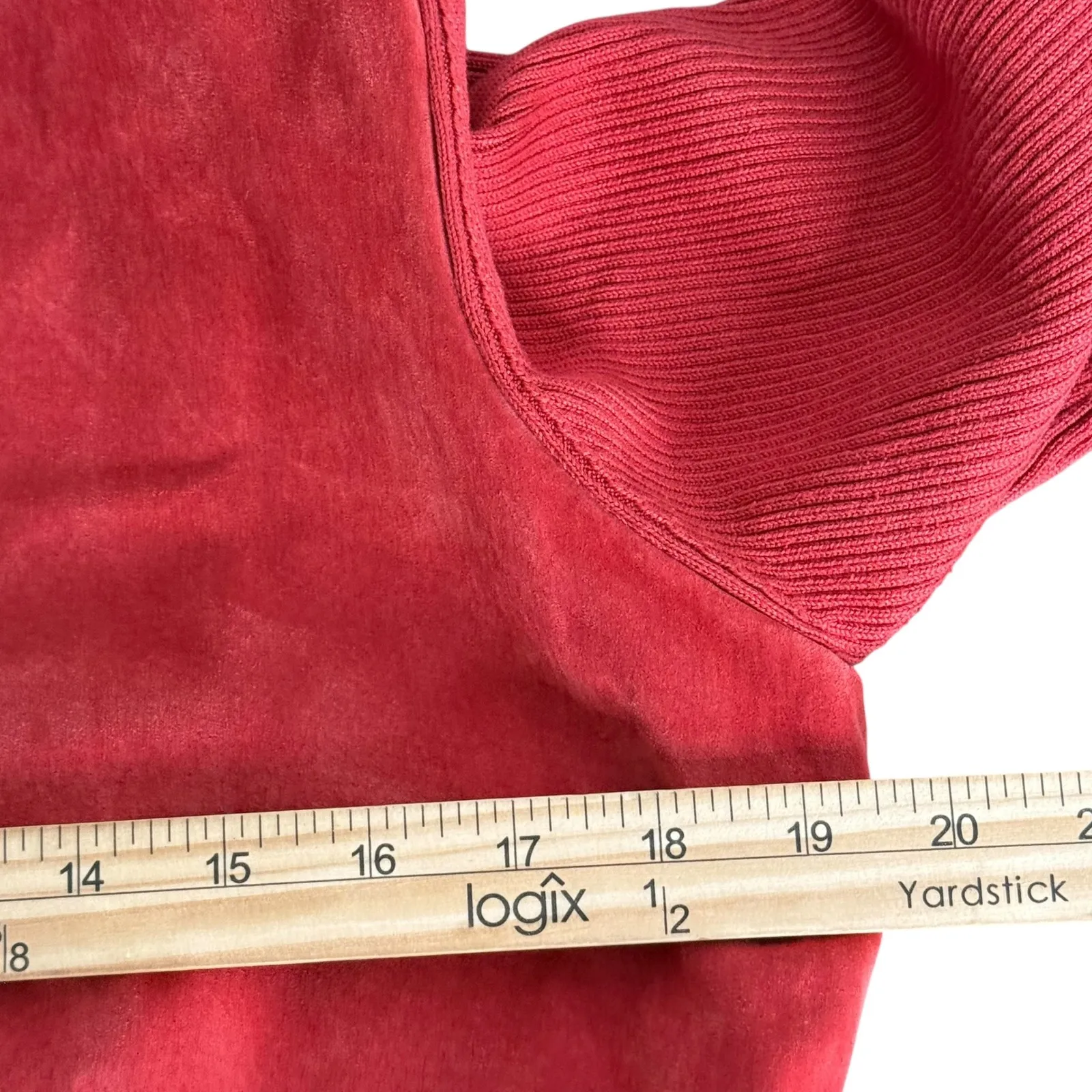 Cable & Gauge Mix Media Suede leather Jacket Womens Size XL Knit Long Sleeve - Image 11