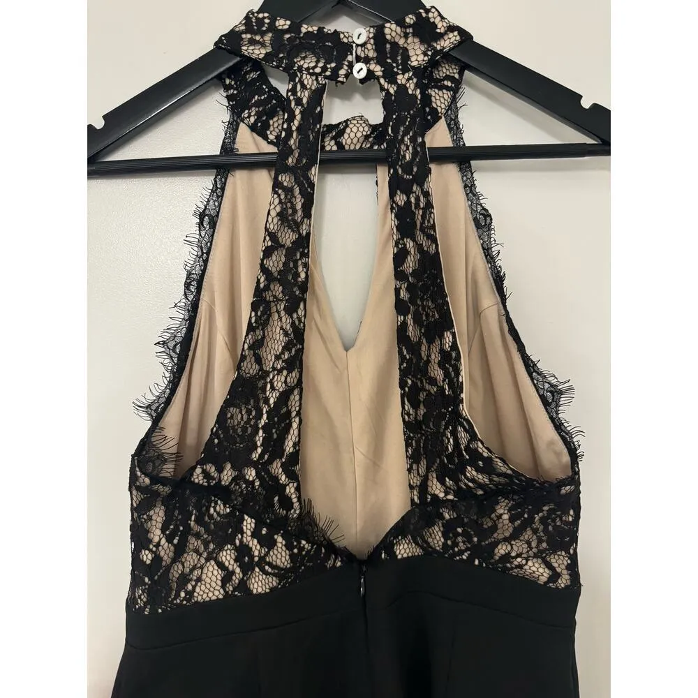 Francesca's Black Lace Sleeveless Pant Jumpsuit NWT Size Medium - Image 3