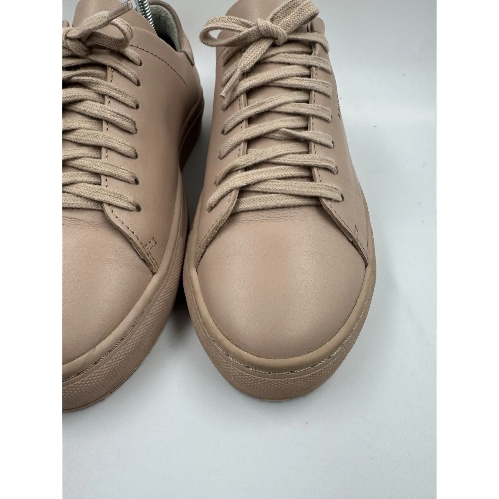 AXEL ARIGATO Leather Sneaker Shoes Size 7.5 Pale Nude Pink Trainers 98174 - Image 5