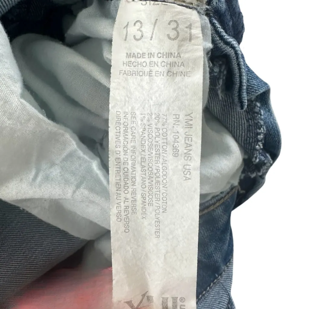 YMI  Overall Shorts/ Shortalls  size 13/31 Blue Denim - Image 5