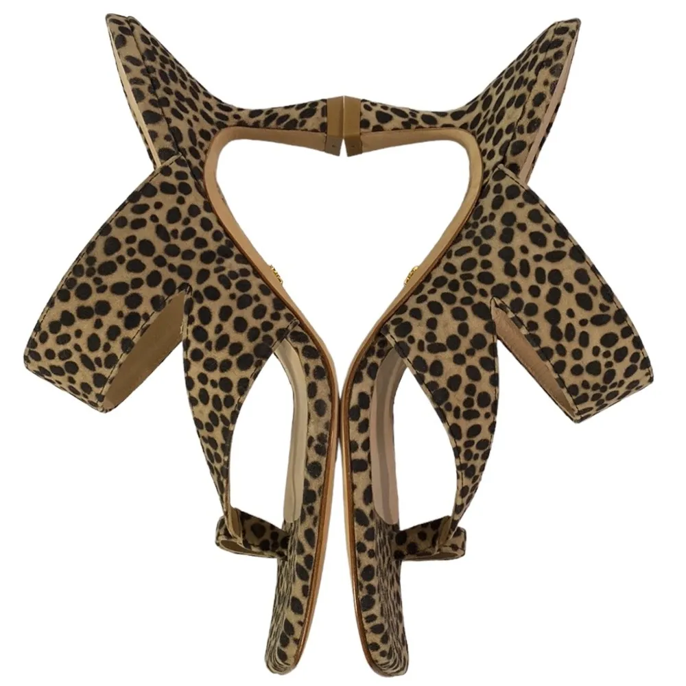 New Stuart Weitzman Lyla 75 cheetah print suede mule high-heel sandals size 8 - Image 8