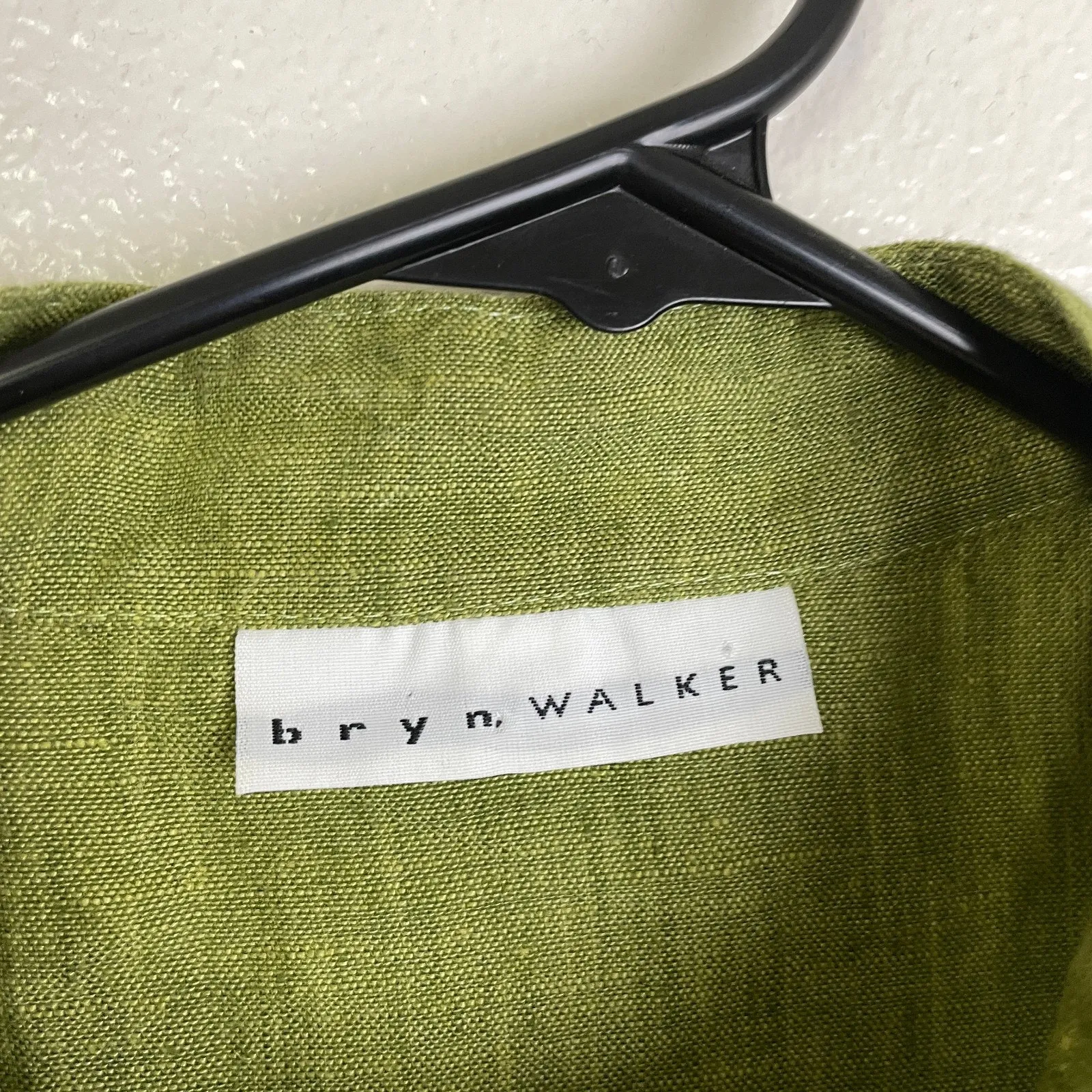 Bryn Walker Linen Top Womens Small Green Button Up Boxy Lagenlook Cropped USA - Image 10