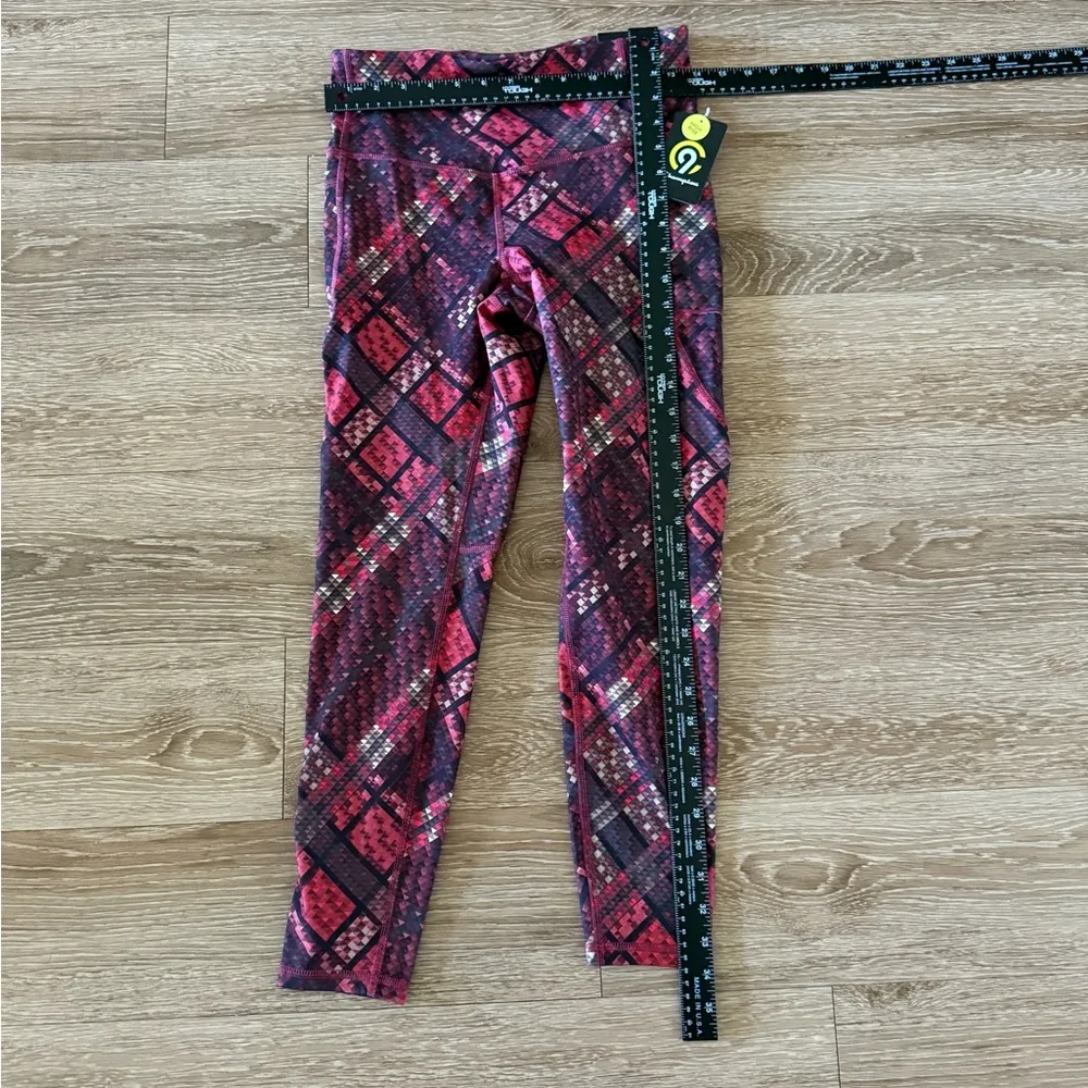 Champion Red Plaid Leggings for Women - Image 2