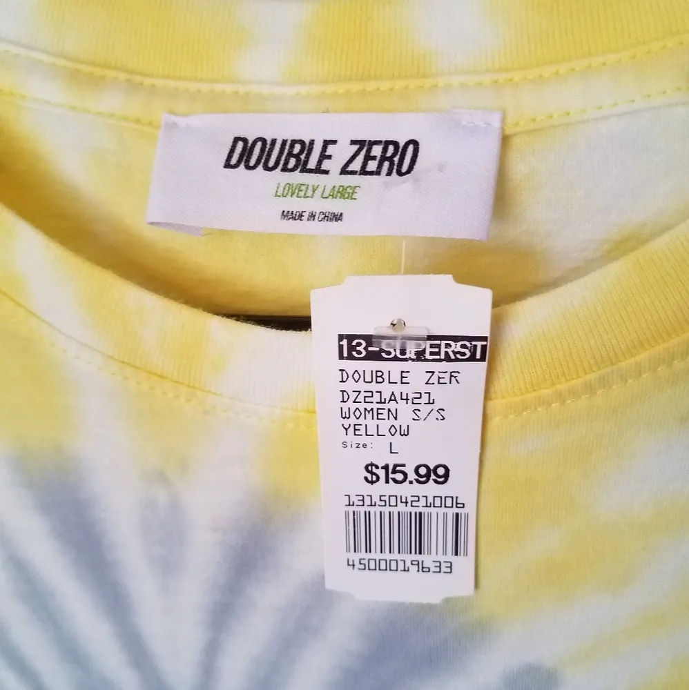 Double Zero Tie Dye Short Sleeve Tee / Yellow - Image 2