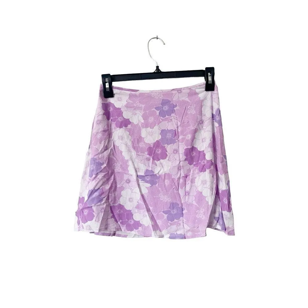 Charlie Holiday Anthropologie Lilac Floral‎ Phoebe Mini Skirt XS 2 - Image 5