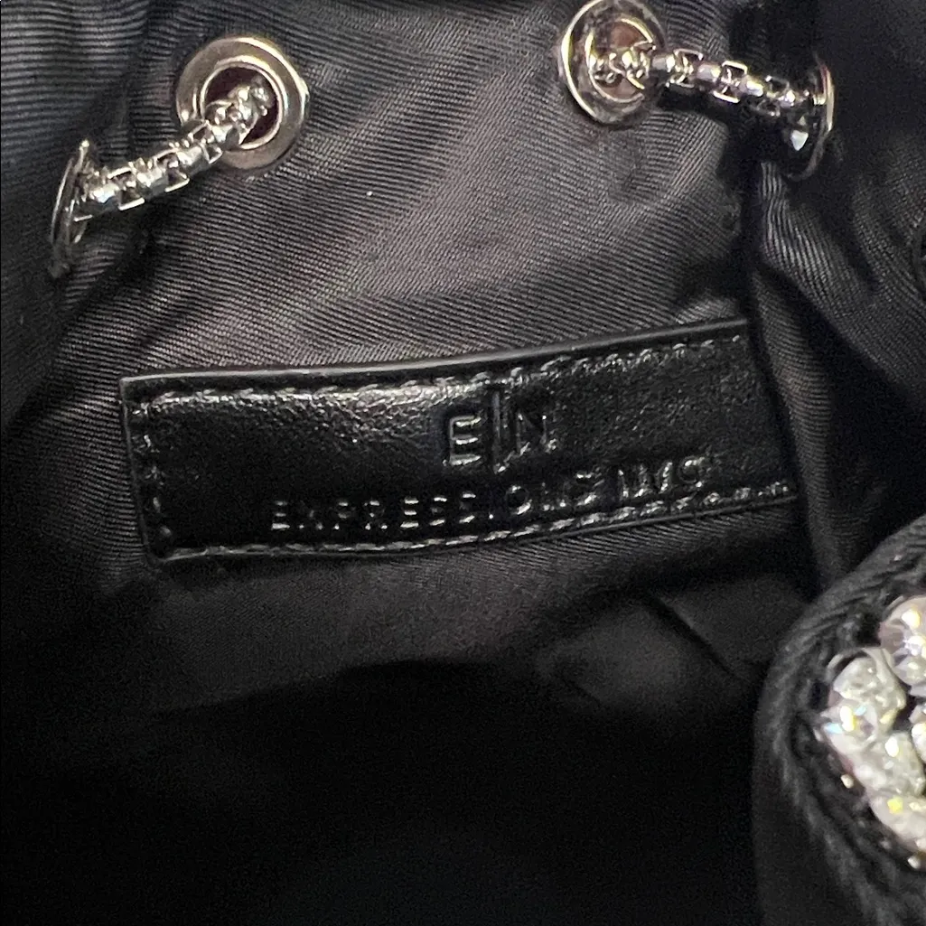 E|N Expressions NYC | Rhinestone Mini Tote w/Crossbody Strap Silver - Image 10