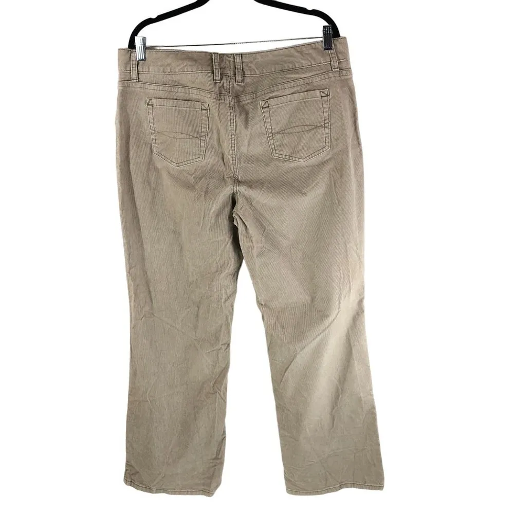 L.L. Bean Womens Corduroy Pants Favorite Fit Straight Leg Stretch Beige 16 - Image 2
